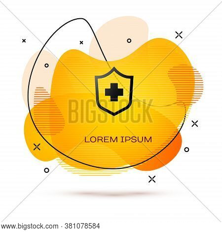 Black Health Insurance Icon Isolated On White Background. Patient Protection. Security, Safety, Prot