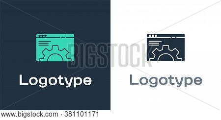 Logotype Browser Setting Icon Isolated On White Background. Adjusting, Service, Maintenance, Repair,