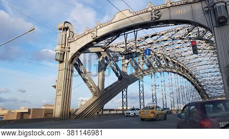 The Bolsheokhtinsky Bridge Is A Drawbridge Across The Neva River In St. Petersburg.