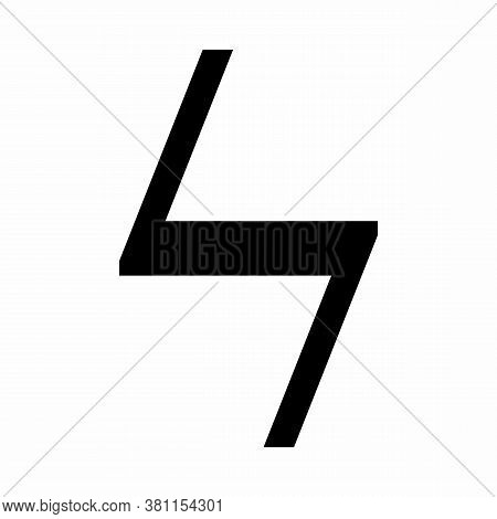 Lowercase Koppa Greek Sign On White Background