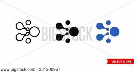Aelf Cryptocurrency Icon Of 3 Types Color, Black And White, Outline. Isolated Vector Sign Symbol.