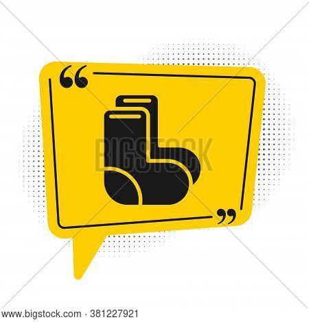 Black Valenki Icon Isolated On White Background. National Russian Winter Footwear. Traditional Warm 