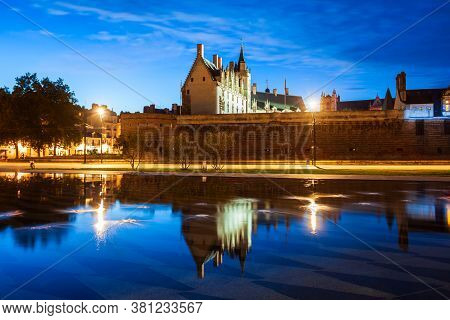 Castle Of The Dukes Of Brittany Or Chateau Des Ducs De Bretagne Is A Castle In Nantes City In France