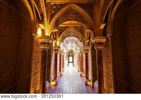 Sintra, Portugal - June 27, 2014: Monserrate Palace Or Palacio De Monserrate Is Located In Sintra To