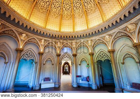 Sintra, Portugal - June 27, 2014: Monserrate Palace Or Palacio De Monserrate Is Located In Sintra To