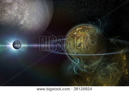 Planeta con anillos