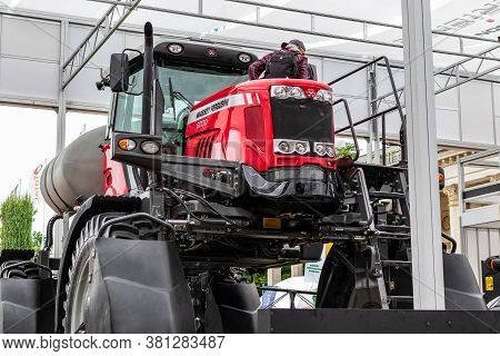 Kyiv, Ukraine - August 12, 2020: Exhibits International Agro-industrial Exhibition 