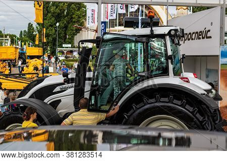 Kyiv, Ukraine - August 12, 2020: Exhibits International Agro-industrial Exhibition 