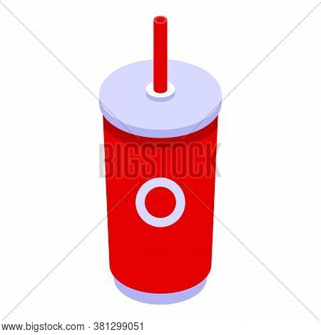 Gluttony Cup Drink Icon. Isometric Of Gluttony Cup Drink Vector Icon For Web Design Isolated On Whit