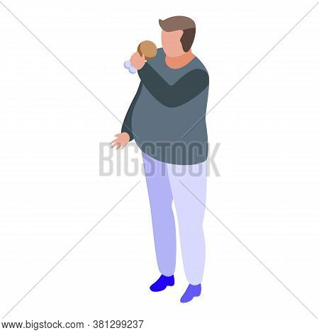 Gluttony Chicken Meat Icon. Isometric Of Gluttony Chicken Meat Vector Icon For Web Design Isolated O