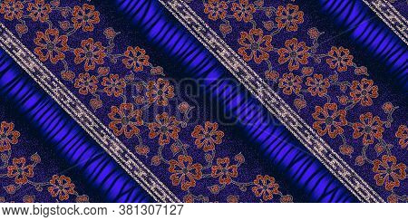 Seamless Flower With Texture Neg Dark Background