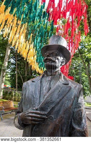 Palanga, Lithuania - July 11, 2020: Monument To The Count Feliksas Tiskevicius In The Counts Tiskevi