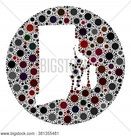 Vector Rhode Island State Map Collage Of Coronavirus. Infection Attacks The Quarantine Territory Fro