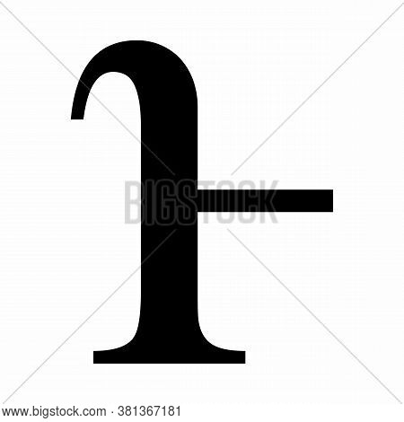 Lowercase Heta Greek Sign On White Background
