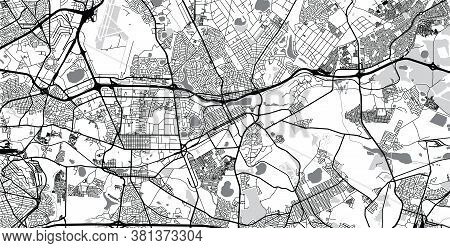 Urban Vector City Map Of Benoni, South Africa