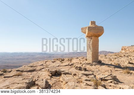 Large Boulders Stacked Figuratively On Top Of One Another In A Public Sculpture Park In The Desert, 