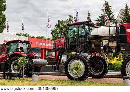 Kyiv, Ukraine - August 12, 2020: Exhibits International Agro-industrial Exhibition 