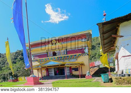 Buddhist Monastery In Himalayan Mountains At Rinchenpong, Sikkim, India