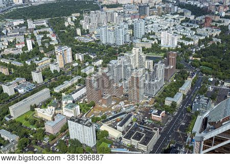 Moscow, Russia – July 23, 2020: Aerial View Of Center Of Moscow From Observation Deck  Federation To