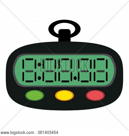 Cronometer Clock Time Soccer Football Logo Icon- Vector