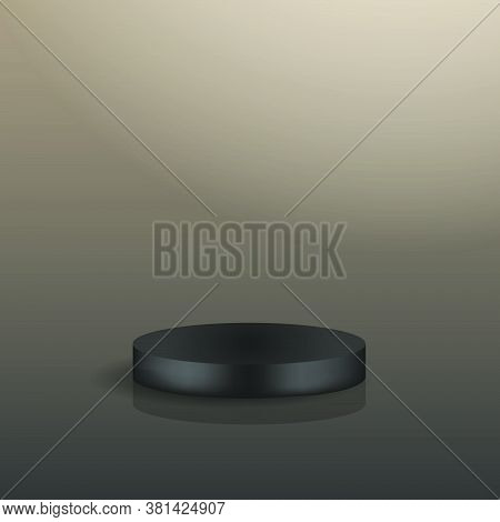3d Black Predestal Template For Presentation Cosmetic And Beauty Product