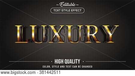 Editable Text Style Effect - Luxury Theme Style. Graphic Design Element.