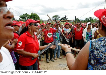 Eunapolis, Bahia / Brazil - March 1, 29011: Women From The Landless Movement - Mst - Are Seen During
