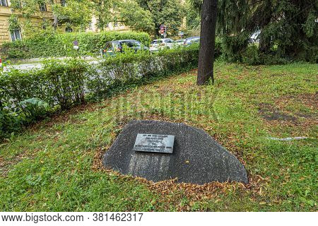 Graz, Austria. August, 2020.  The Monument For The 850th Anniversary Of The City Of Graz, In The Sta