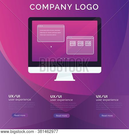 Vector Flat Ui Design Concept For Social Media.