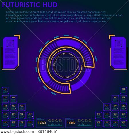 Futuristic Sci Fi Modern User Interface Set. Abstract Hud