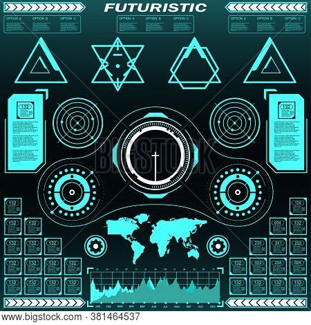 Hud Interface. Futuristic Panel. Vector Art Illustration.