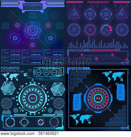 Hud Interface. Futuristic Panel. Vector Art Illustration.
