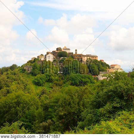 France Corsica French Casinca village in landscape