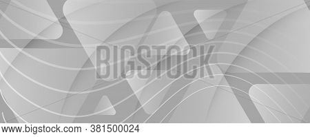 White Memphis Fluid Shapes. 3d Flow Lines Pattern. Wave Minimal Background. Light Gradient Website. 