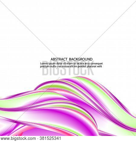 Purple Design Background Horizontal Wave Vector Eps10