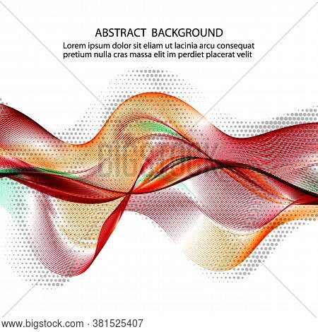 Color Design Background Horizontal Wave Vector Eps10