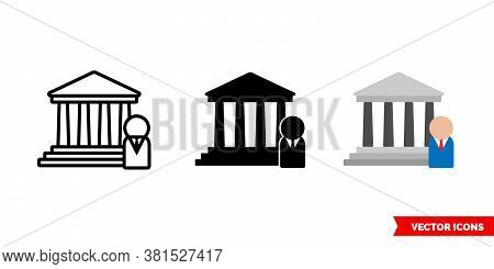 Founder Icon Of 3 Types Color, Black And White, Outline. Isolated Vector Sign Symbol.