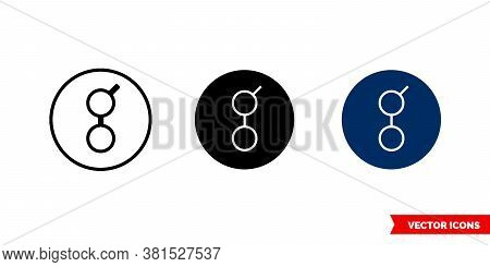 Golem Cryptocurrency Icon Of 3 Types Color, Black And White, Outline. Isolated Vector Sign Symbol.