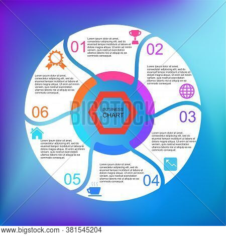 Vector Circle Infographic. Template For Diagram, Graph, Presentation And Chart. Business Concept Wit