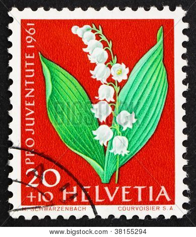Znaczek Szwajcaria 1961 Lily of the valley, Convallaria M