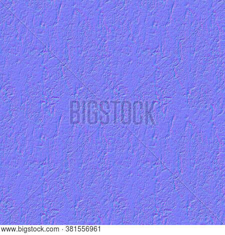Normal Map Of Tree Bark, Tiling Texture For Use In 3d Programs, 3d Render
