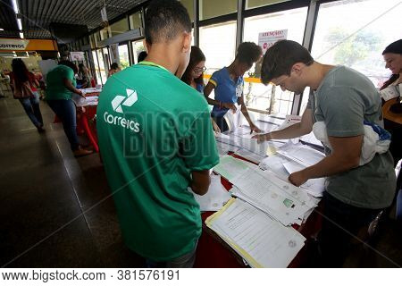 Salvador, Bahia / Brazil - December 13, 2017: Letter Written By Poor Children For The Post Office Ch
