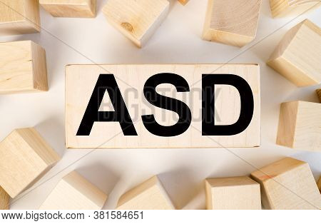Autism Spectrum Disorder Asd Horizontal Blocks, Business Concept