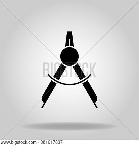 Compass Drawing Icon Or Logo In  Glyph