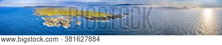 Aerial View Of The Coastline At Daros In County Donegal - Ireland.