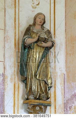 DESINIC, CROATIA - OCTOBER 18, 2013: Saint Mary Magdalene, statue in the chapel of Saint Anne in Desinic, Croatia