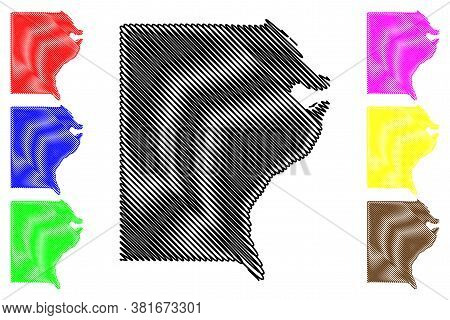 Gallatin County, Illinois (u.s. County, United States Of America, Usa, U.s., Us) Map Vector Illustra