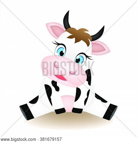 Ox Cartoon Carrector Isolate Vector Isolate Background.
