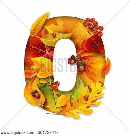 Autumn Blurred Background With Falling Leaves. For Your Design.