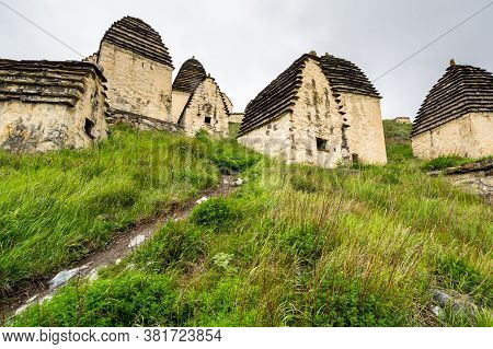 Ancient Alanian Necropolis (city Of Dead)  In Dargavs Village, North Ossetia Alania, Russia